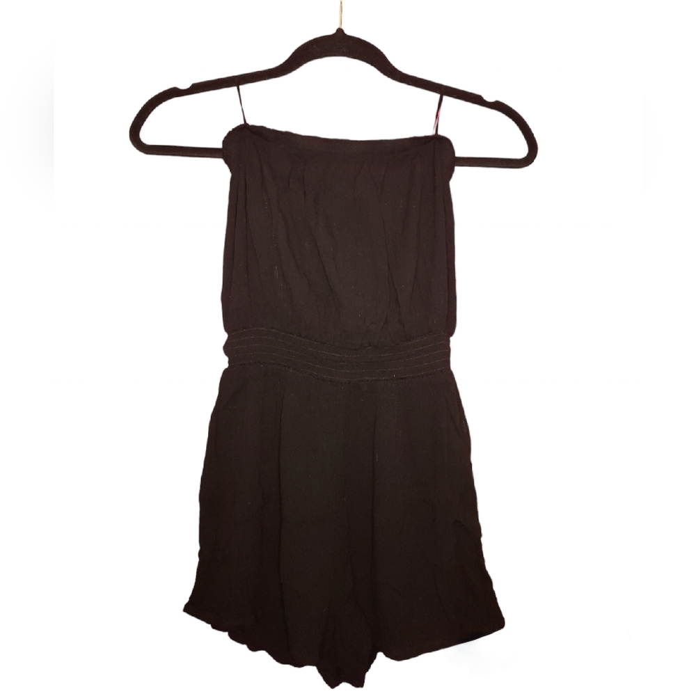 Strapless Romper, S, Black